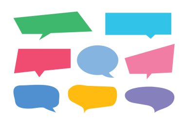 Çağrı seti, konuşma baloncukları, sohbetler, ögeler simgeleri.