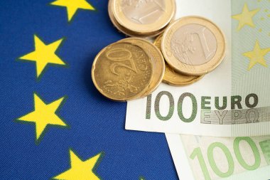 Euro nakit para, finansman ekonomik bankacılık ticaret döviz piyasası.