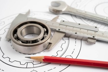 Metal top bermanlı mühendislik ve hassas aletler, mekanik endüstriyel.