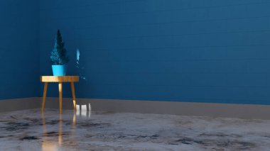 3D gerçekçi ev içi rengarenk kompozisyonu