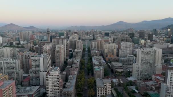 Santiago Chile Moneda Εναέρια Άποψη Ταξιδεύουν Κάθετα — Αρχείο Βίντεο
