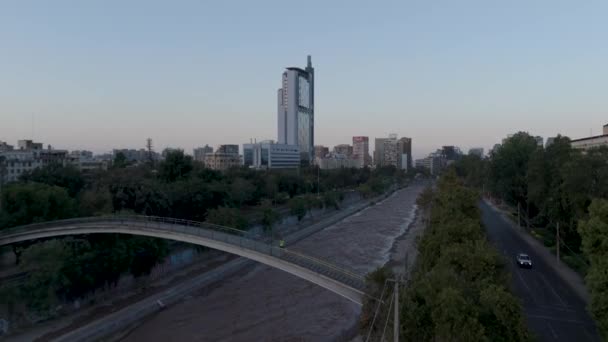Providencia Santiago Chile Panoramic View Traffic — Stock Video