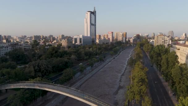 Providencia Santiago Chile Vista Panorámica Tráfico — Vídeo de stock
