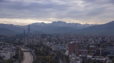 Providencia Santiago de Chile Panoramik Görünüm Trafiği