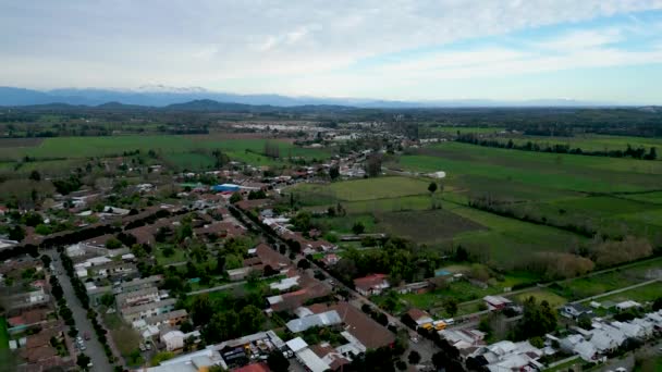 San Javier Loncomilla Chile Maule Ruas Voando Vista Drone — Vídeo de Stock
