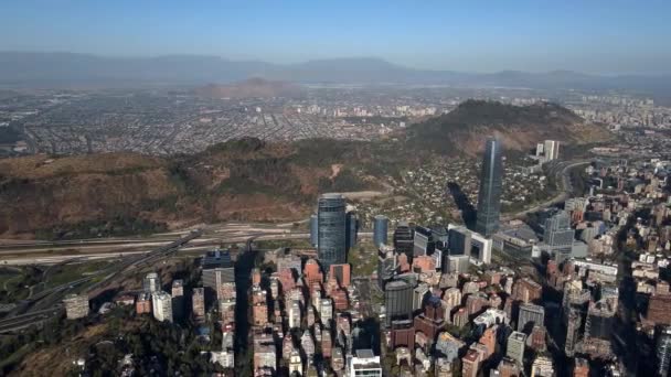 Finanční Čtvrť Santiago Chile Centru Provensencie — Stock video