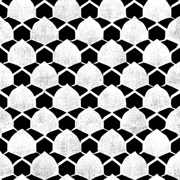 Abstrato Geométrico Preto Branco Hipster Moda Aleatória Artesanal Padrão Fundo — Fotografia de Stock
