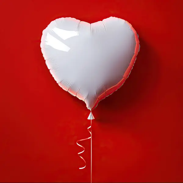 Herzförmiger Aufblasbarer Ballon — Stockfoto