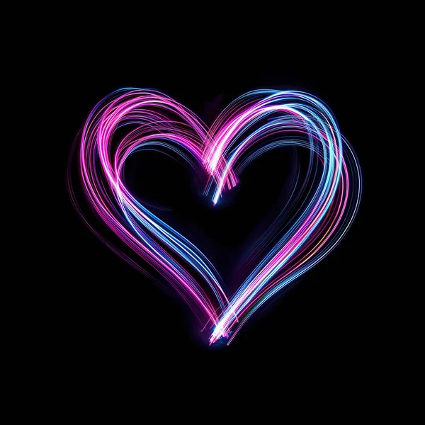 Licht Malerei Herz Symbol — Stockfoto