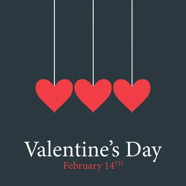 Valentinstag Kartendesign — Stockvektor