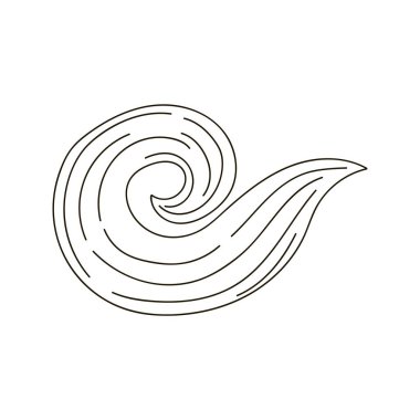 Deniz illüstrasyonları ve tasarım elemanları. Elde çizim stili. Tek renkli simge, çıkartma, iğne, işaret. Dalga