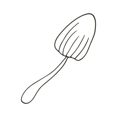 Panaeolina foenisecii. Elle çizilmiş sonbahar illüstrasyonu. Tek renkli orman mantarı. Simge, işaret, iğne, çıkartma