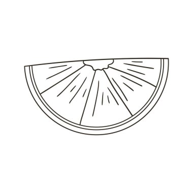 Elle çizilmiş renkler. Çocuk resimleri, egzotik meyveler. Turuncu. Simge, iğne etiketi