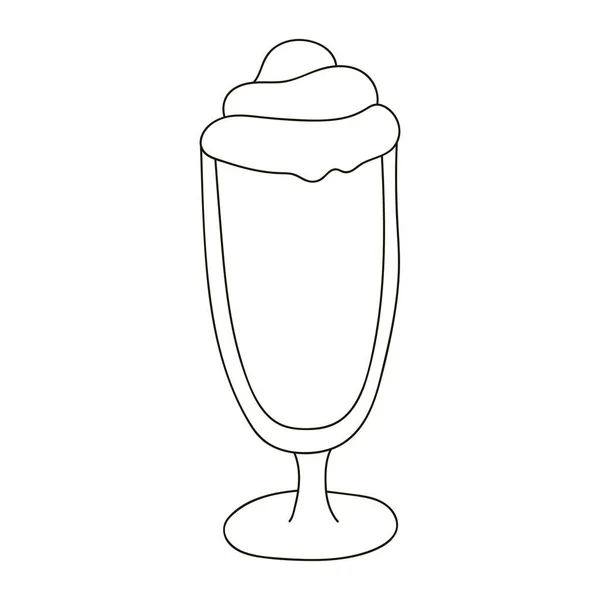 あなたのデザインのためのグラフィック要素を着色 手描き風のイラスト カクテル アイスクリーム アイコン — ストックベクタ
