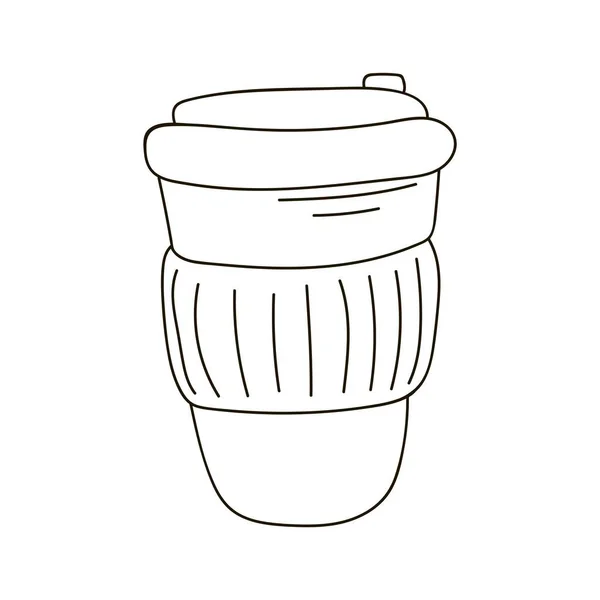 Окраска Графический Элемент Вашего Дизайна Иллюстрация Стиле Ручной Работы Кофе — стоковый вектор