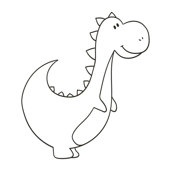 Dinosaurs 쥐라기의 공룡이다 손으로 당신의 디자인을 색칠그리기 스티커 — 스톡 벡터