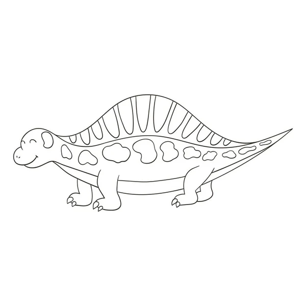 Dinozaury Okresu Jurajskiego Ilustracja Ręcznie Rysowane Stylu Kolorowanki Rysunki Projektu — Wektor stockowy