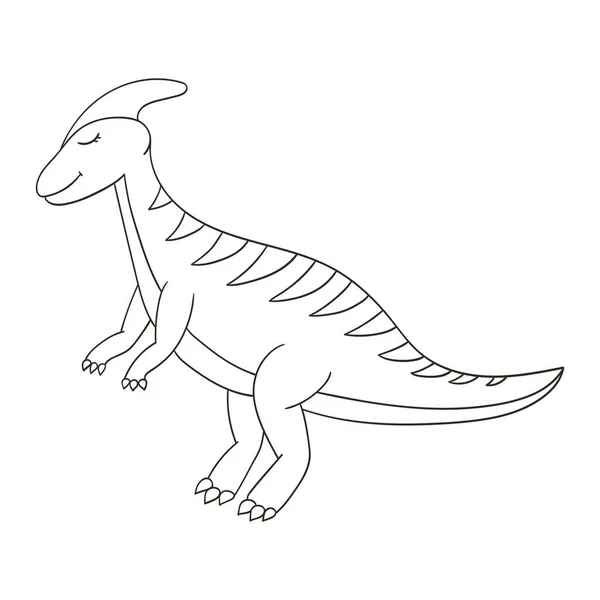 Dinosaurier Från Juraperioden Illustration Handritad Stil Färgläggning Ritningar För Dinosaurie — Stock vektor