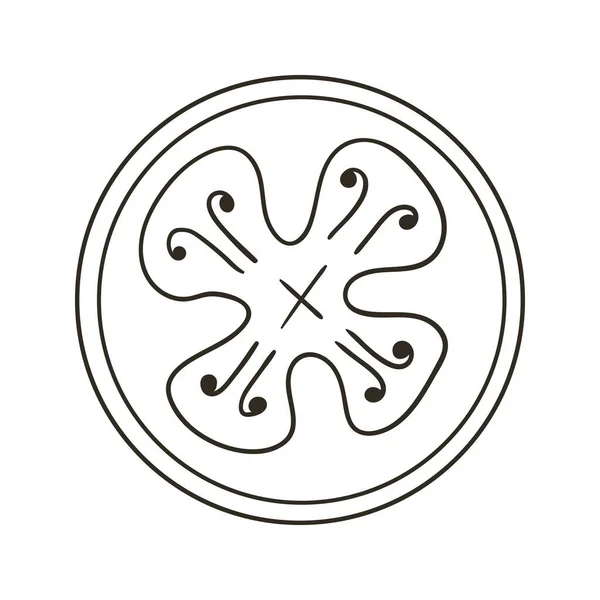 Feijoa Illustration Handgezeichneten Stil Malzeichnungen Exotische Früchte Symbol Zeichen Symbol — Stockvektor