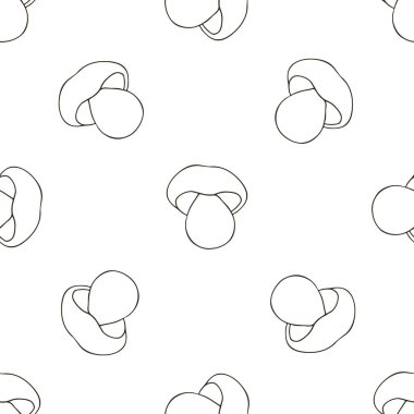 Orman mantarlarıyla kusursuz desen. Elde çizim stili. Boletus. Sonbahar nedenleri