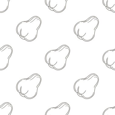 Gül elması, Chom-poo. Tropikal meyveli tek renkli desen. Elle çizim biçimi