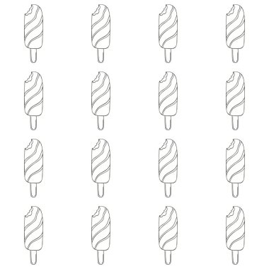 Yaz. Dondurmanın pürüzsüz deseni güzelmiş. Çikolatalı tatlı ile parlak desenli boya. Yazdır