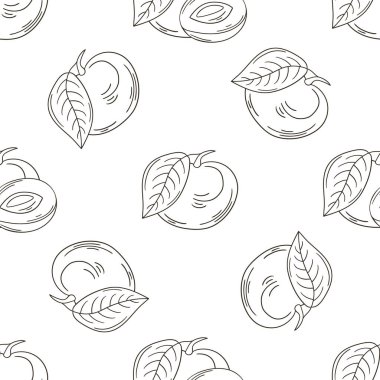 Tropikal meyveli tek renkli desen. Elde çizim stili. Longan. Kumaş için kullanılabilir.