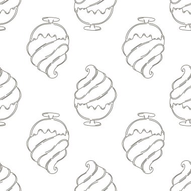 Dondurmayı kusursuz renklendiriyor. Böğürtlenli dondurma. Güzel bir yaz şablonu. Kumaş tasarımı için baskı, tekstil