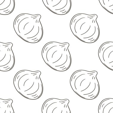 Mutfak, restoran ya da dükkan için tek renk desen. Elde çizim stili. İncir. Kumaş için kullanılabilir.