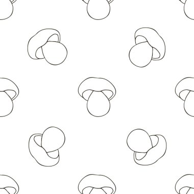 Seamless pattern with mushrooms. Illustration in hand draw style. Boletus. Autumn motives