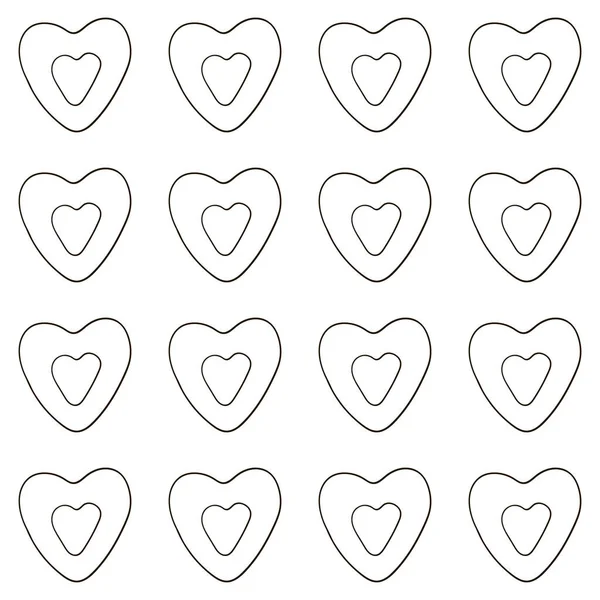 Colorear Corazón Caramelo Patrón Sin Costura Lindo Patrón Para Día — Archivo Imágenes Vectoriales