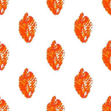 Sevimli sonbahar pürüzsüz deseni. Turuncu sonbahar yapraklarının dokusu. Kumaş tasarımı, tekstil, kumaş, duvar kağıdı, ambalaj kağıdı baskısı