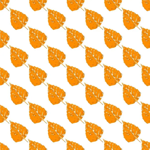 Lindo Patrón Sin Costuras Otoño Textura Hojas Naranjas Otoño Impresión — Archivo Imágenes Vectoriales
