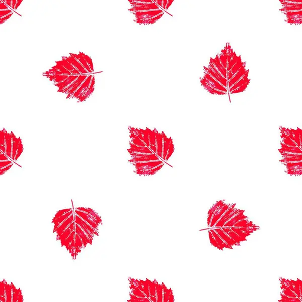 Текстура Красных Осенних Листьев Симпатичный Осенний Бесшовный Узор Принт Ткани — стоковый вектор