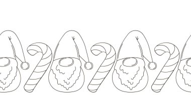 İskandinav Noel cüceleri, şeker kamışı. Yeni yıl sınırsız. Kağıt, kapak, kumaş, iç dekorasyon ve diğer kullanım için renk tasarımı