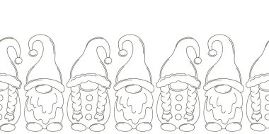 İskandinav Noel cüceleri. Yeni yıl sınırsız. Kağıt, kapak ve diğer kullanımlar için renk tasarımı