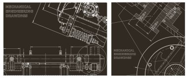Ayrıntılı plan. Mühendislik çizim seti. Bilgisayar destekli tasarım sistemleri. Alet yapımı çizimler. Makine mühendisliği çizimi. Teknik çizimler, arka planlar. Şema, plan, özet
