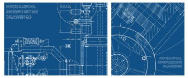 Bilgisayar destekli tasarım sistemleri. Teknik Tasarım. Ayrıntılı plan. Makine mühendisliği çizimi. Mühendislik çizim seti. Teknik çizimler, arka planlar. Plan, plan