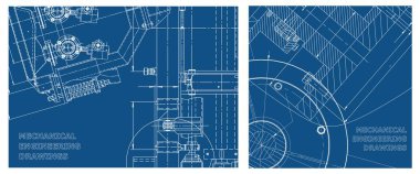 Bilgisayar destekli tasarım sistemleri. Teknik Tasarım. Ayrıntılı plan. Makine mühendisliği çizimi. Mühendislik çizim seti. Teknik çizimler, arka planlar. Şema