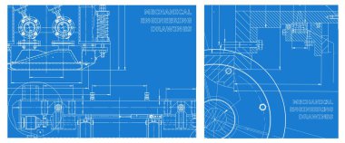 Mühendislik çizim takımı. Alet yapımı çizimler. Vektör mühendisliği çizimi. Bilgisayar destekli tasarım sistemleri