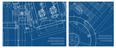 Mühendislik çizim seti. Şirket Kimliği. Makine mühendisliği. Mühendislik konularının geçmişi. Teknik tasarım. Cihaz yapımı. Kapak, afiş, broşür, arkaplan