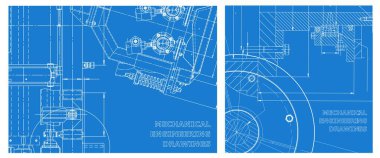 Mühendislik çizim takımı. Vektör mühendisliği çizimi. Alet yapımı çizimler. Bilgisayar destekli tasarım sistemleri