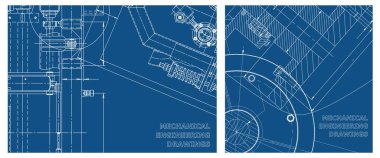 Mühendislik çizim seti. Şirket Kimliği. Makine mühendisliği. Mühendislik konularının geçmişi. Teknik tasarım. Cihaz yapımı