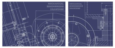 Alet yapımı çizimler. Ayrıntılı plan. Mühendislik çizim seti. Makine mühendisliği çizimi. Teknik Tasarım. Teknik çizimler, arka planlar. Şema