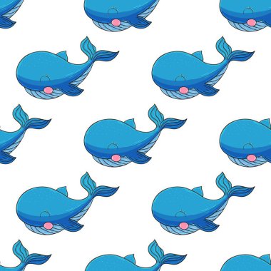 Yaratıcı, kusursuz denizci modeli. Balinalar. Kumaş, tekstil, ambalaj kağıdı, ambalaj, çocuk odası dekorasyonu vb.