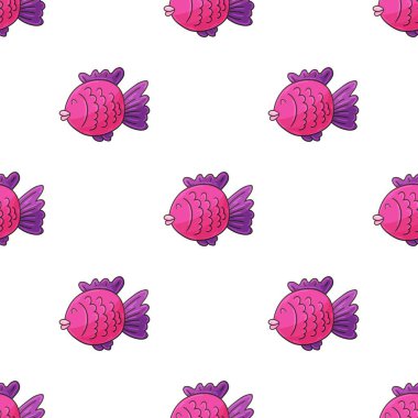 Balıklar. Yaratıcı, kusursuz denizci modeli. El çizim biçimi, kumaşlar, tekstil, vb.