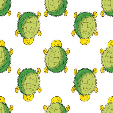 Kaplumbağalar. Yaratıcı, kusursuz denizci modeli. El çizim biçimi, kumaşlar, tekstil, ambalaj, vb.