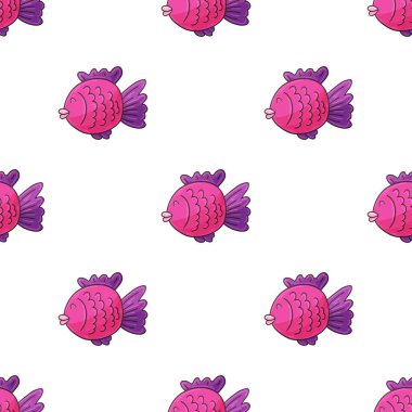 Balıklar. Yaratıcı, kusursuz denizci modeli. El çizim biçimi, kumaşlar, tekstil, vb.