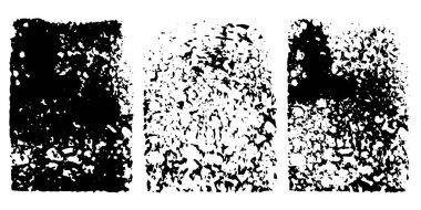 Bir dizi grunge suluboya izi, geniş izler. Siyah vektör akrilik boya darbelerinin beyaz arka planda izole edilmesi. Fırça