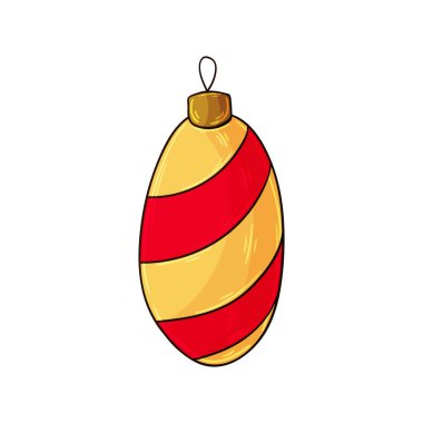 Noel balosu, dekorasyon. Dekor unsuru, hatıra defteri. El çizimi tarzında Noel illüstrasyonu. Tasarımının ögesi, şirin simge, işaret, sembol